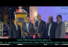 India ITME Society bids adieu to Mr. S. Hari Shankar, Chairman, India ITME Society (2017-2023)